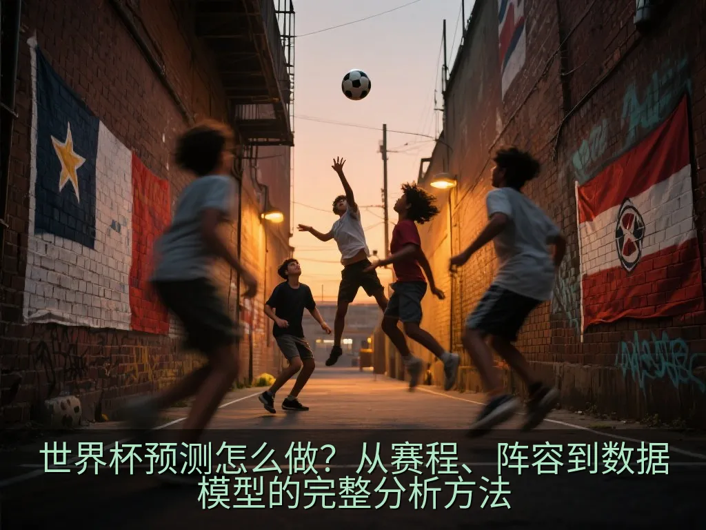 足球场战术板风格的世界杯分析配图，包含阵型、箭头路线和数据可视化元素